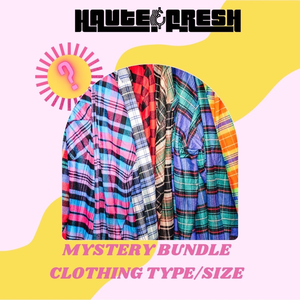 FLANNEL SHIRT MYSTERY BUNDLE various colors and sizes - see description **